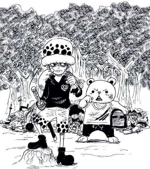 acse3d2y's tweet photo. Bepo forma sulong se sacrificando para ajudar o Law a escapar já é realidade, pode printar #ONEPIECE1063 https://t.co/v2lxTMJx9y