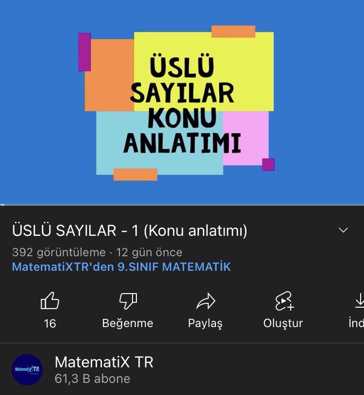 Yeni videolar yayında...
Rasyonel sayılar
Üslü sayılar
Birim çember ispatlar
Basit eşitsizlikler
