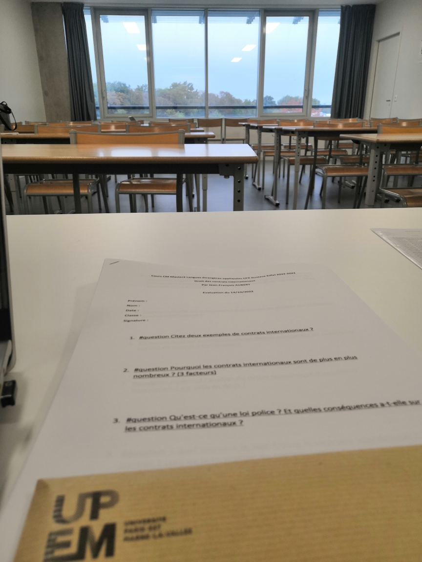 AUBERTAVOCATS's tweet photo. Impatient de retrouver mes brillants étudiants avec au programme le droit des contrats internationaux ! #droit @UGustaveEiffel https://t.co/OuAG6b3mgz