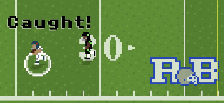 CoachChunk's tweet photo. Just some of my favorite screenshots from the past @RFNorthAmerica  season in our Dayton Aviator’s color rush games. 
Love custom teams in @retro_bowl https://t.co/q5ycQb5yXr