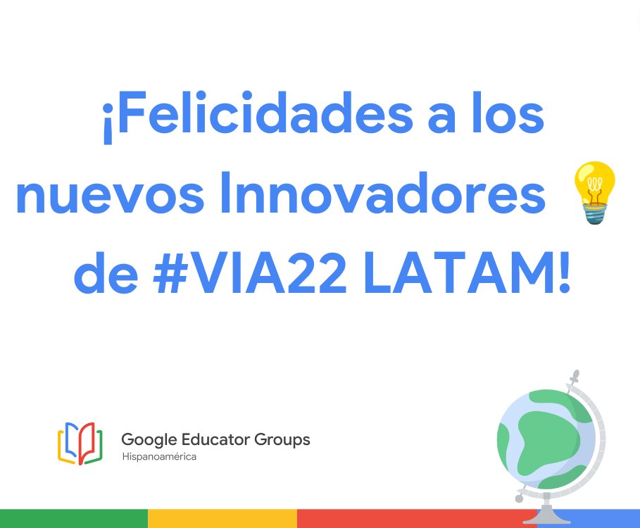 Felicitamos a los Innovadores seleccionados para la cohorte #VIA22 en Latinoamérica. Estamos felices de que varios líderes, capitanes y miembros de nuestra comunidad formarán parte. ¡Les deseamos el mayor de los éxitos en la Academia!  #GEGHispanoamerica #GEGprogram #GCI