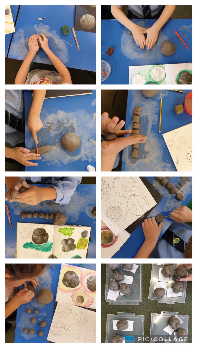 WainwrightMiss's tweet image. #Year3 @StPaulsHyde listened intently to Mrs Taylor's @AardvarkPink instructions and followed them carefully to create their Neolithic Stone Balls. Each one is unique with the children's individual designs on the 8 sides 🎨👨‍🎨 super sculptures ❤