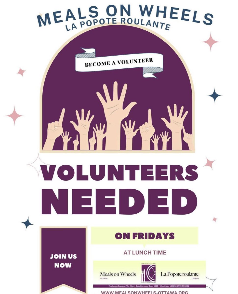 asecretwind's tweet photo. Volunteer with @MOWOttawa and help out our Ottawa community!

#Ottawa https://t.co/5NmJZ69GNs