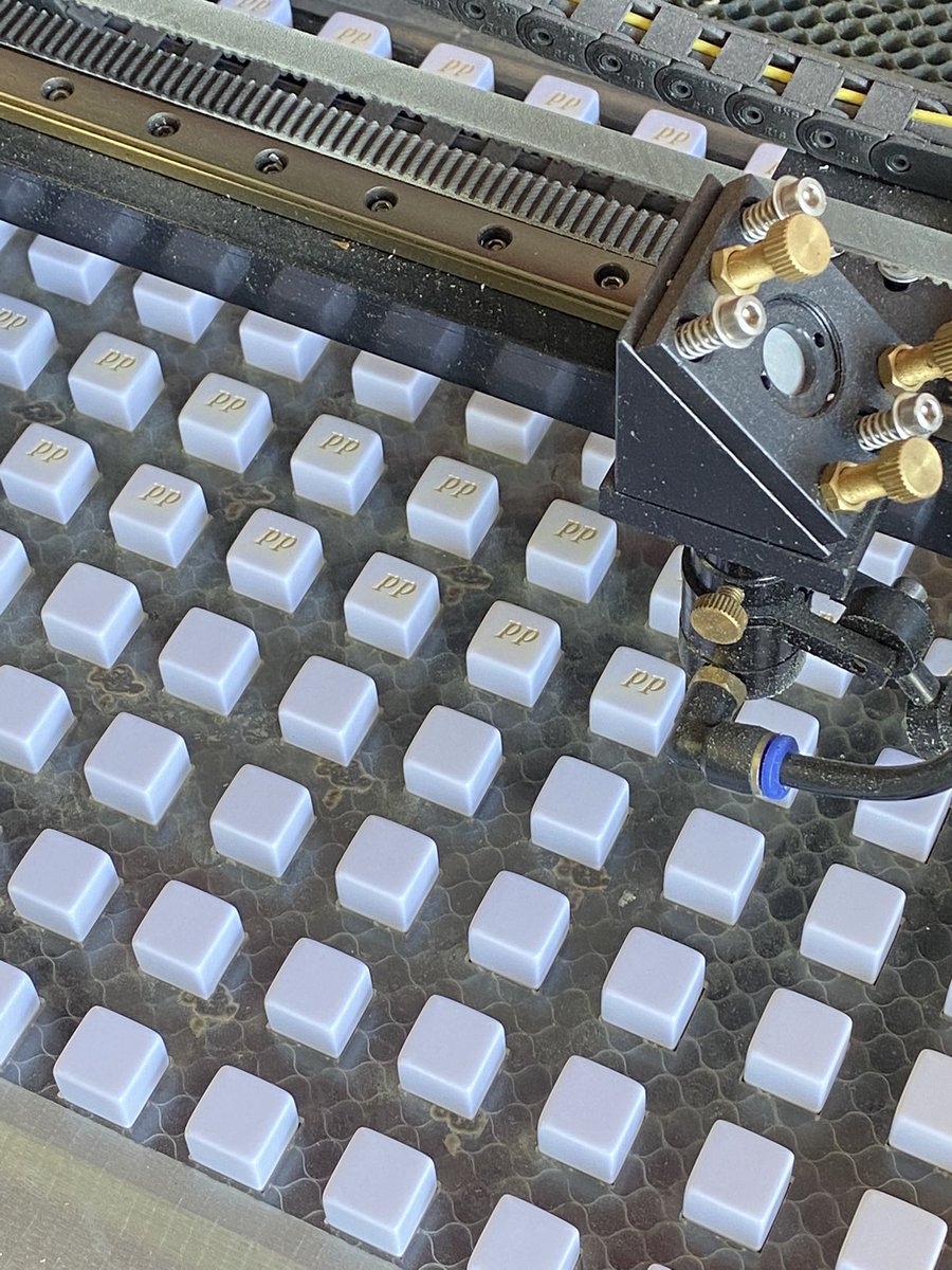 gmdice's tweet photo. I fixed a leak in my laser engraver's cooling system this morning and am engraving dice again for the first time in a few years.

#valordice #musicdice #dnd #laserengraving https://t.co/DkbcQObO5F