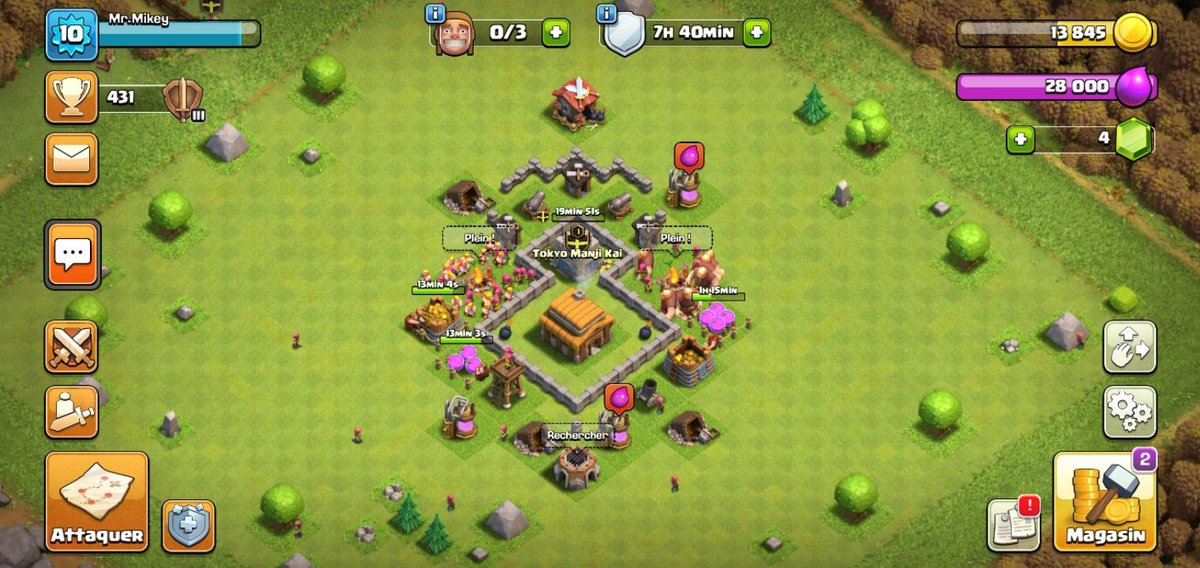 MrMikey_Coc's tweet photo. Le nouveau compte avance au fure et à mesure, presque max pour l'hdv 3 😁. 

Info : Hdv 4 je crée le Clans.

#ClashOfClans #cocfr #clans #hdv3 #hdv4 #HalloweenEnds #Greve18Octobre https://t.co/68bkYouTHx