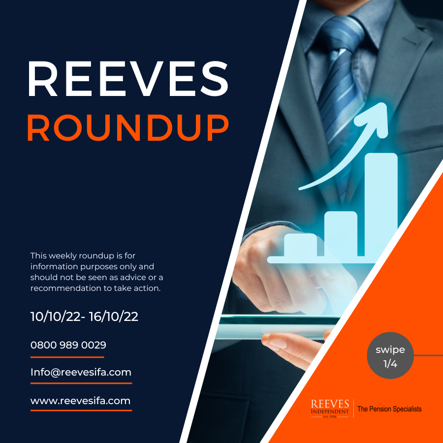 Reevesifa1's tweet photo. Reeves Roundup | week of 10/10/2022

Your round-up of this week's pension news, brought to you by Reeves Independent.

#FinancialNews #Inflation #Pensions #News https://t.co/w54PA4D2PI