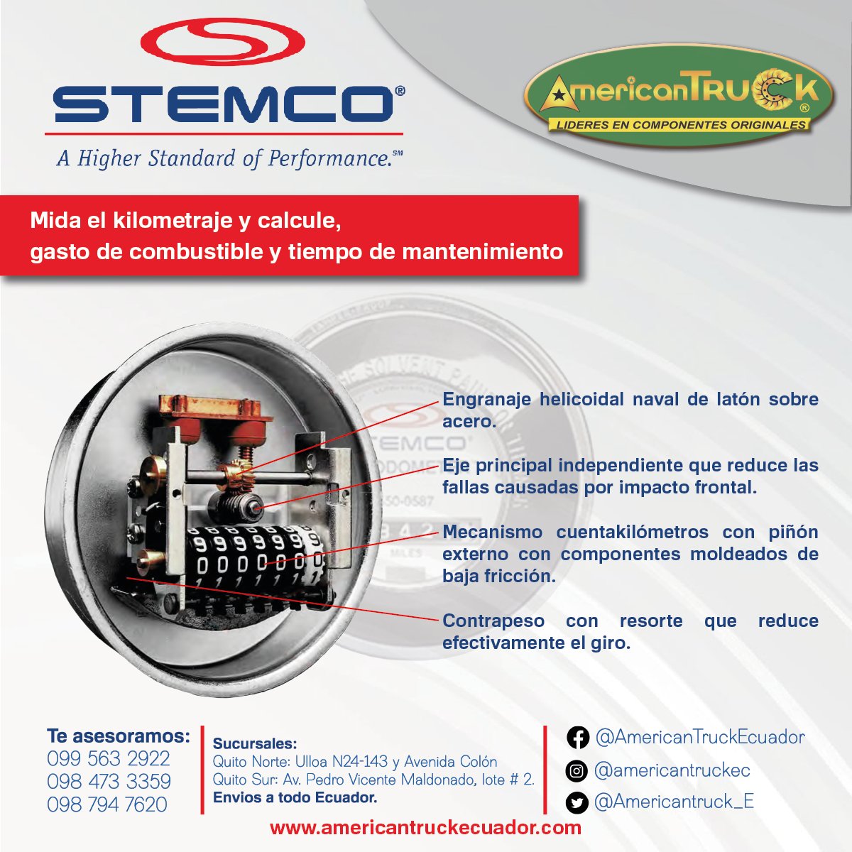 Americantruck_E's tweet photo. Encuentra componentes ⚡#STEMCO⚡ en AmericanTruck
✅Las mejores soluciones para el extremo de rueda.
😉📞Te asesoramos: 099 563 2922 / 098 473 3359 / 098 794 7620
Registra tu usuario y accede a nuestro catálogo: https://t.co/PraPzx4Jl5
Envíos a todo #Ecuador. https://t.co/Lou05djxJI