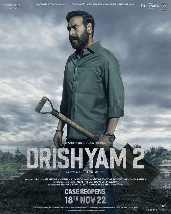 Ajay Devgn Shares New Poster Of 'Drishyam 2' - KSHVID