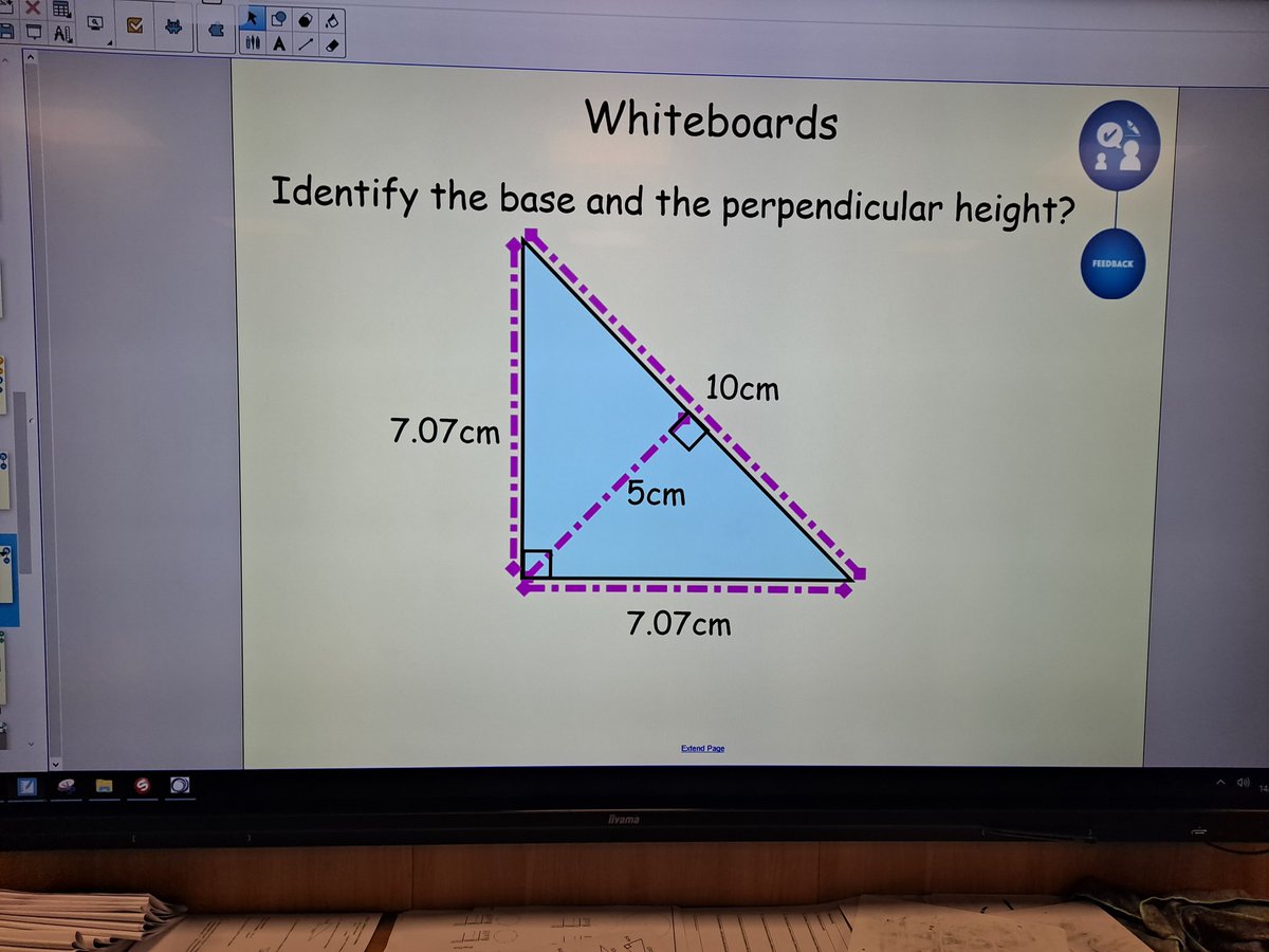 RodleyMaths's tweet photo. Lovely first observation from my ECT. Looking at non-standard examples of identifying base and perpendicular height. The 'what it is' and 'what it isn't' used student misconceptions taken from diagnostic booklet. https://t.co/C4b3YjCXth