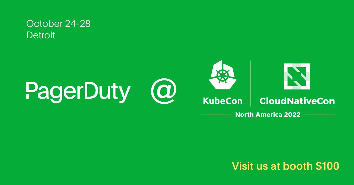 We're excited to reconnect with our #DevOps community in Detroit at #KubeCon! Visit us at booth S100 to hear how PagerDuty On-Call Management makes it simple to distribute on-call responsibilities across teams. events.linuxfoundation.org/kubecon-cloudn…