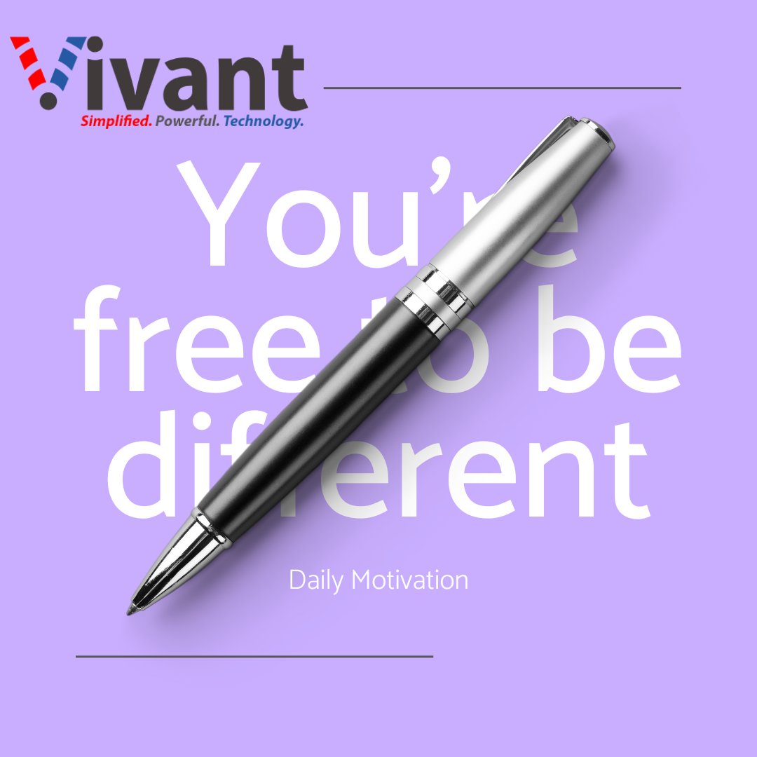 vivantcorp's tweet photo. You're
Free to be
Different

#VivantCorp #Internet #SmartConnect #WifiSolutions #PhoneSystems #SmartDesk #SmartProtect #VoIP #BetterBusiness #FasterSpeed #NoDisconnects #Technology #Simple #FastInternet #Speedy #Firewall #UpTime https://t.co/sXarxxLZ2d