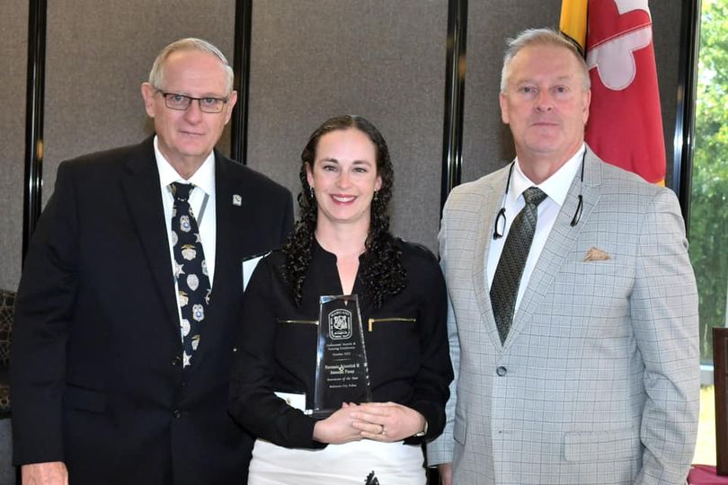 BaltimorePolice's tweet photo. Congratulations to Forensic Scientist II Amanda Pasay,  on being nominated and selected for the Instructor of the Year award from the Maryland Police &amp; Correctional Training Commissions! @BaltimoreForen1 #forensicscience #BPDForensics https://t.co/4cUkU60nd7