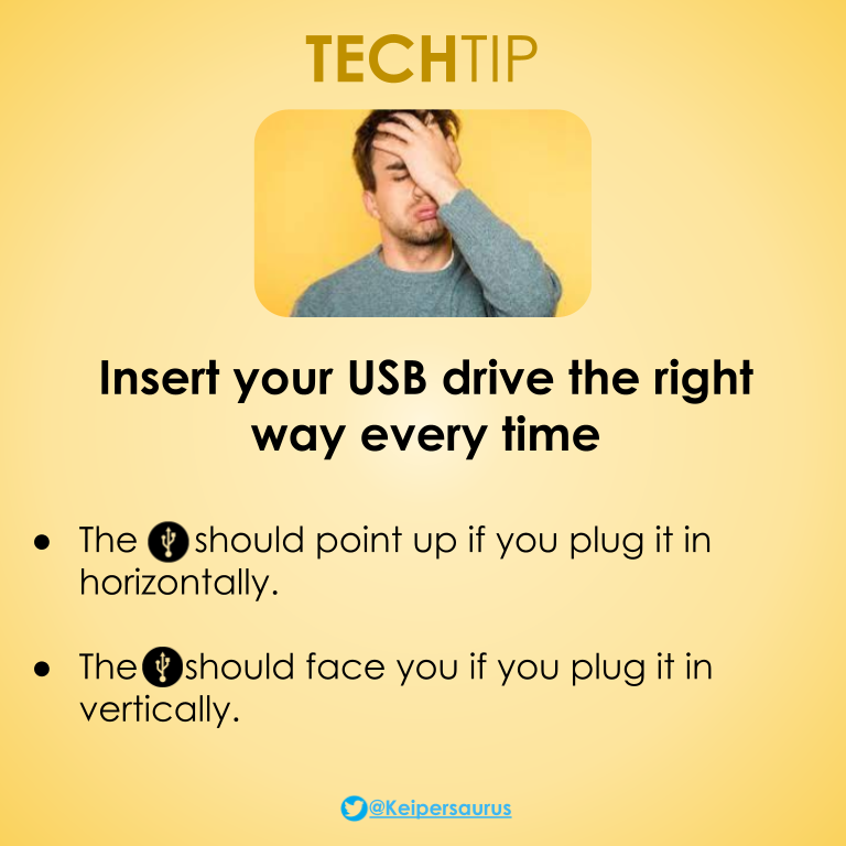 Why do we plug the USB in the wrong way EVERY single time?! Try today's Tech Tip 👇