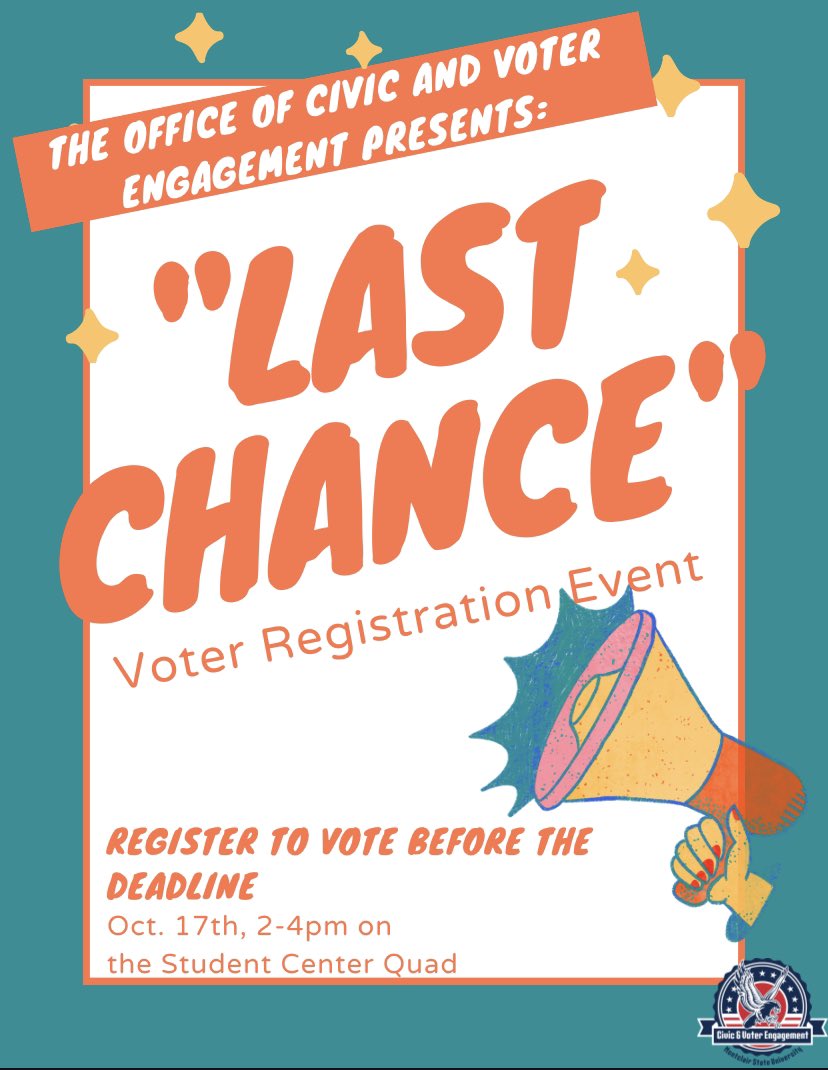 Montclair State U Civic & Voter Engagement tweet media