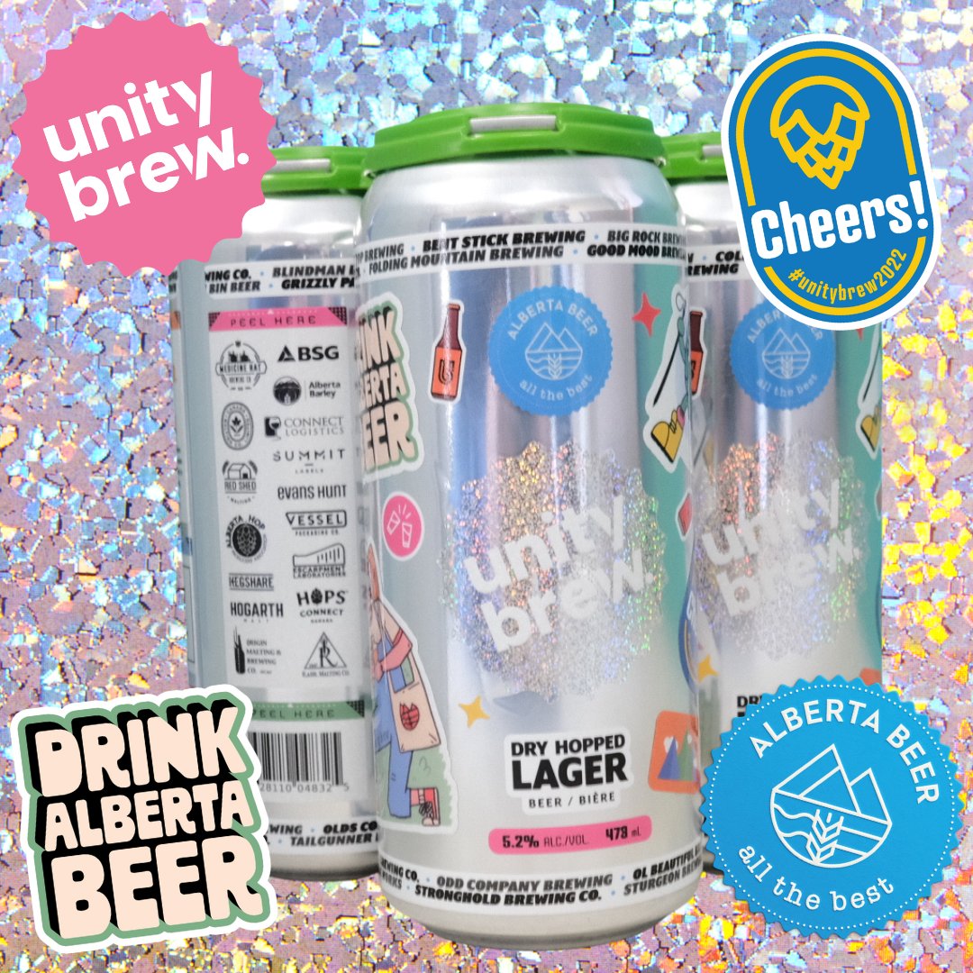 blindmanbrewery's tweet photo. Today we kick off #AlbertaBeerWeek, celebrating the best that this province has to offer. It also means that we have #UnityBrewAB 2022 in the taproom for pints and off sales. This year, we headed to Medicine Hat to brew a Dry-Hopped Lager. https://t.co/DkRGTGtiVO