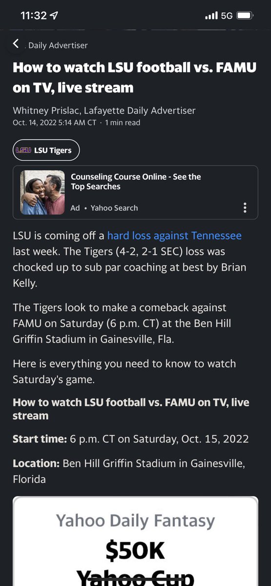chadnuzum's tweet photo. @whitneyprislac  Need to check the @LSUfootball schedule. We’re playing UF this weekend. #GeauxTigers https://t.co/TZui2wmevW
