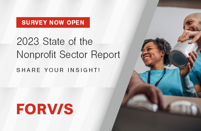 We’re working on <a href="/FORVIS/">FORVIS</a>’ 2023 State of the Nonprofit Sector Report, and we need your insight! Share details from your #nonprofit starting here! bit.ly/3T3xIEd