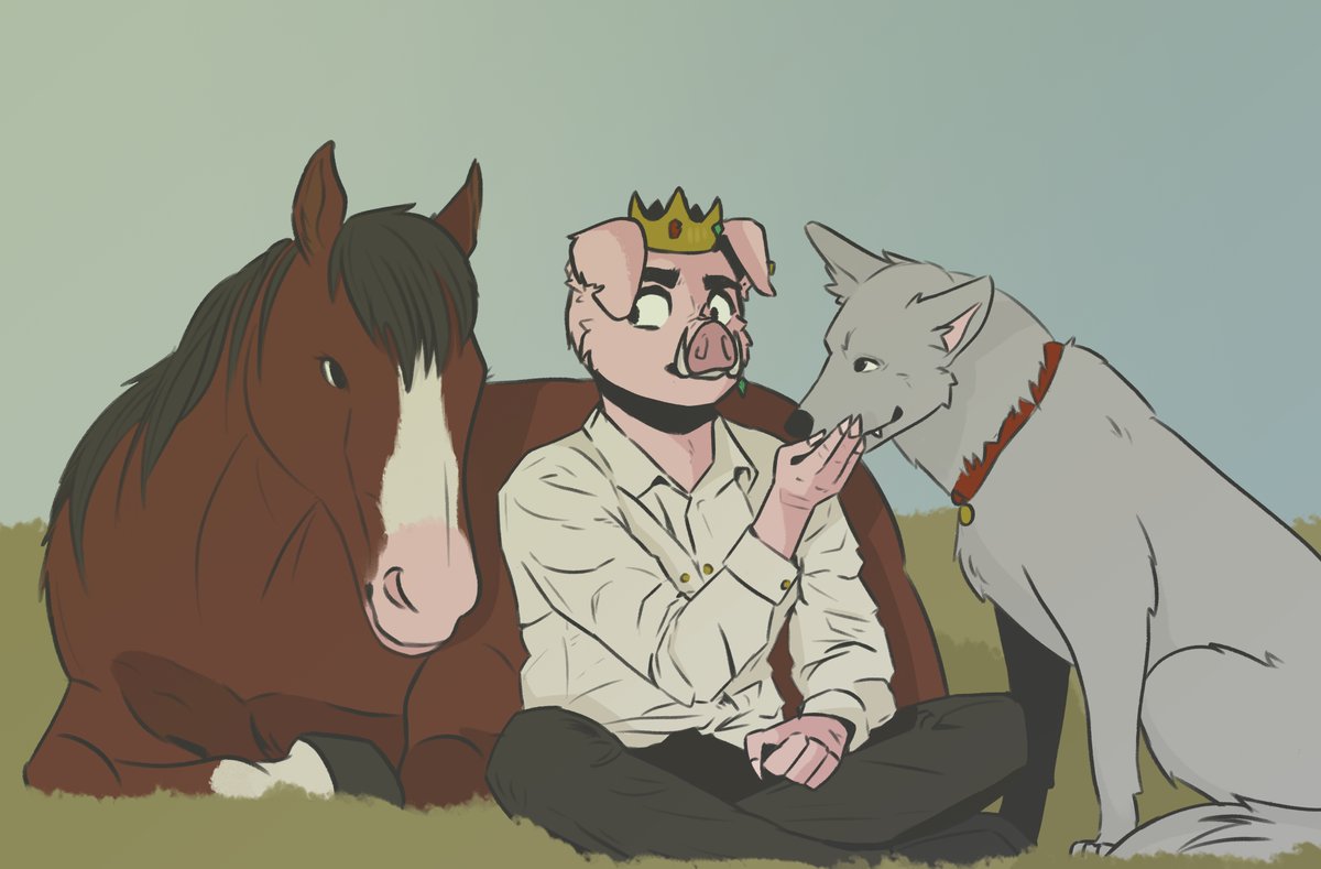 lincoln0666's tweet photo. a quiet day 🐷🐴

day 10: pets (discord prompts)
#technofanart #technotober https://t.co/wukocHZdtb