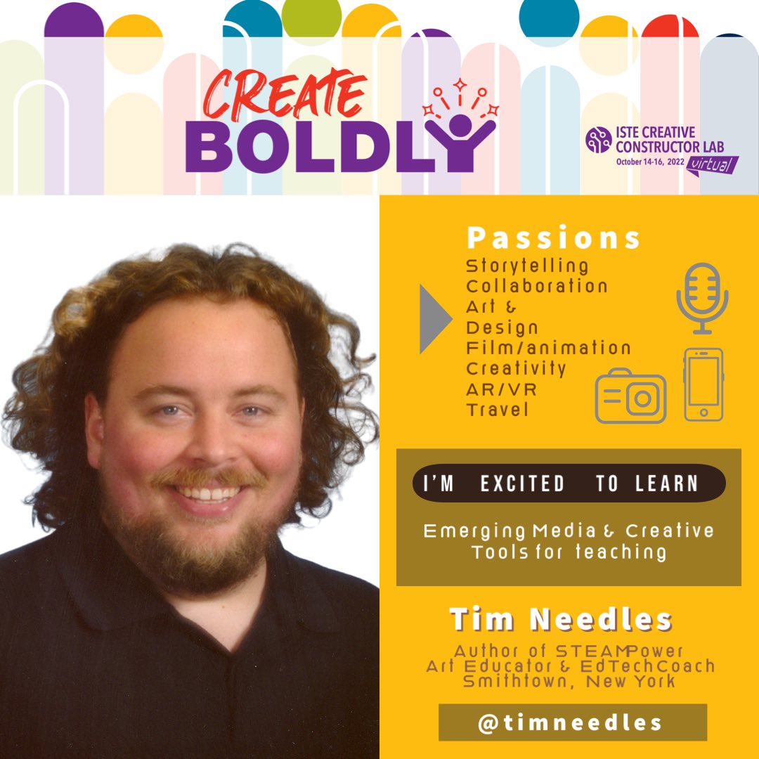 Just kicking off the 2022 #ISTECCL #creative educators conference! It runs through this weekend, here’s my my 1st creative challenge, remixing an <a href="/AdobeExpress/">Adobe Express</a> trading card template! #AdobeEDUcreative