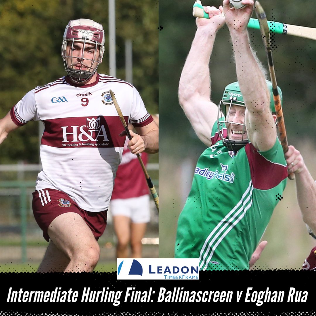 Doiregaa's tweet image. 2022 Intermediate Hurling Final
Ballinascreen and Eoghan Rua face off in the Intermediate Hurling Final at Owenbeg on Saturday (3:45pm)

🎟️ TICKETS available via @My_Ticket_App