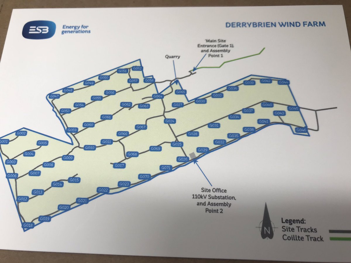 SenatorMcDowell's tweet photo. Visited #Derrybrien wind farm in Co. Galway today with my Seanad Independent Group colleagues and local Cllr Geraldine Donohue. We intend to draft legislation to get these turbines turning again. A non-functioning wind farm makes no sense during an energy crisis https://t.co/JhBGv8YLvo