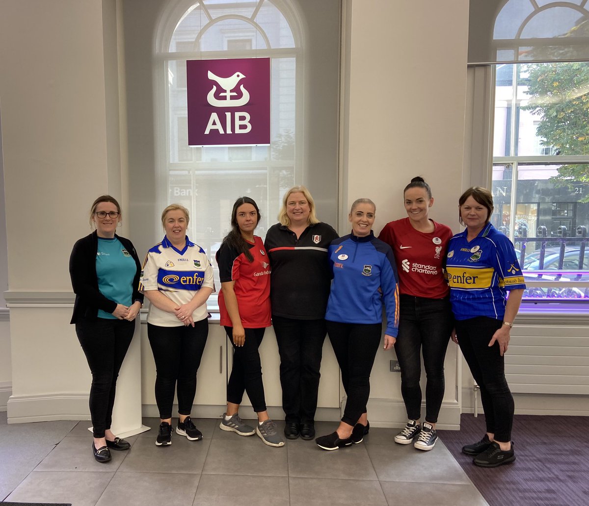 elainemkbutler's tweet image. We donned our Jerseys today in @AIBIreland  Clonmel &amp;amp; made donations in support of @GOAL_Global Jersey Day #goaljerseyday22 #itswhoweare