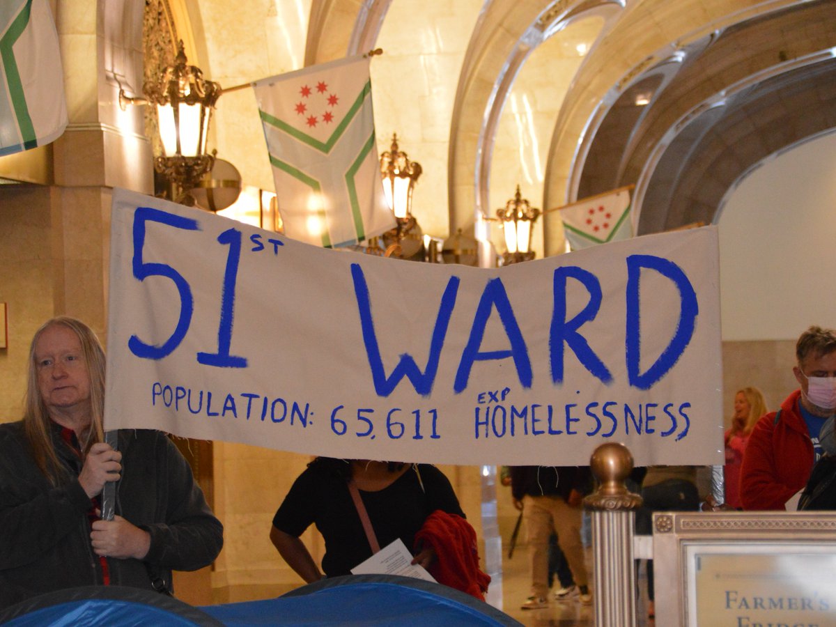 BringChiHome's tweet image. Last week, we took over the 1st floor of City Hall; demanded more resources to provide housing and services to over 65,000 Chicagoans experiencing homelessness.  Sign up for our next 101 session on 10/26 via Zoom to learn what YOU can do for #Chicago! bit.ly/3TnUiXP