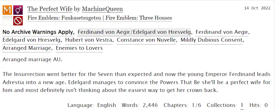 MachineQueen4's tweet photo. Arranged marriage AU. Ferdinand gets to be Emperor! Edelgard makes him live to regret it!

I only meant to write something short for @ferdigardwknd but the idea lit something in me

https://t.co/gUeix1Fnba https://t.co/1qzcciPCW3