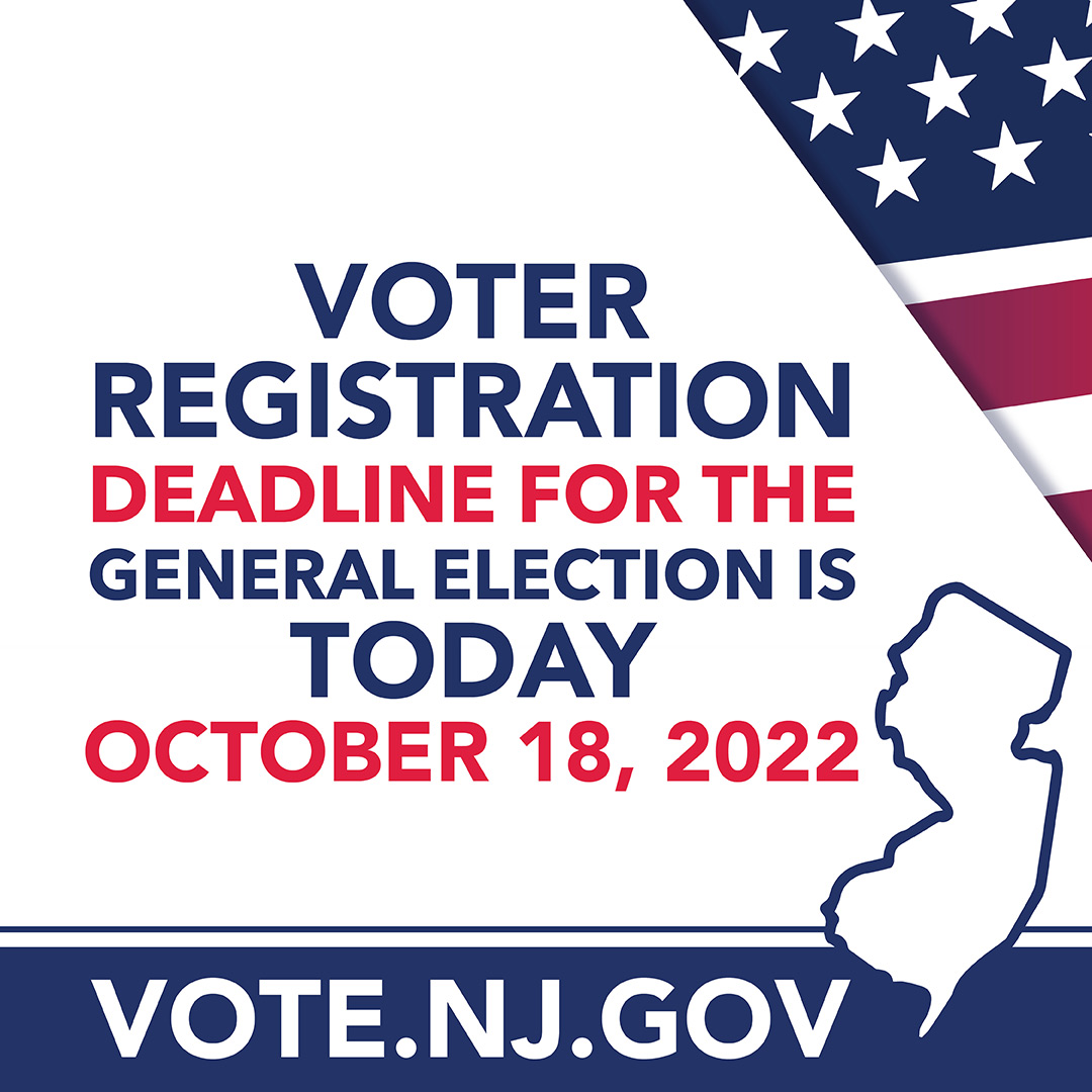 ❗️Today is your FINAL DAY to register to vote in the 2022 General Election. Get registered or update your registration at Vote.NJ.Gov  #NJVotes #VoterRegistration #TrustedInfo2022