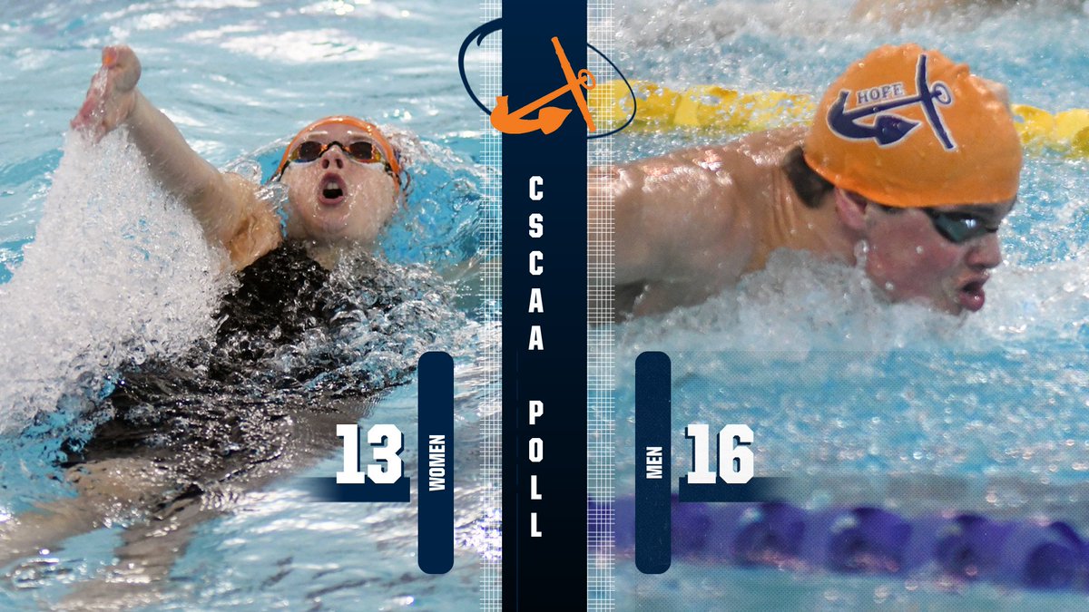 HopeAthletics's tweet photo. 2⃣ Hope College nationally-ranked swimming and diving teams! Both are in the Top 2⃣0⃣, too! #StrongandTrue

https://t.co/4vXLrxOWvX https://t.co/HJr98pZ9GT