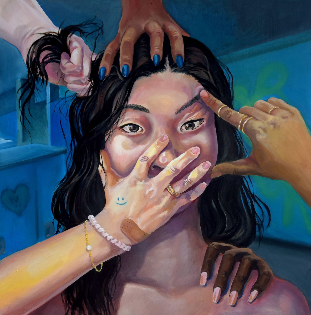 ExpressionsChal's tweet photo. #October is #bullyingpreventionmonth &amp; today we’re featuring "Helping Hands" by Chloe Jung from Bergen County Academies in NJ. 

#Expresswhatmatters #Walgreens #Visualarts #Visualart #teenart #bullying #bullyingawareness #bullyingprevention #featurefriday #painting #drawing https://t.co/SpBm3vQKvo