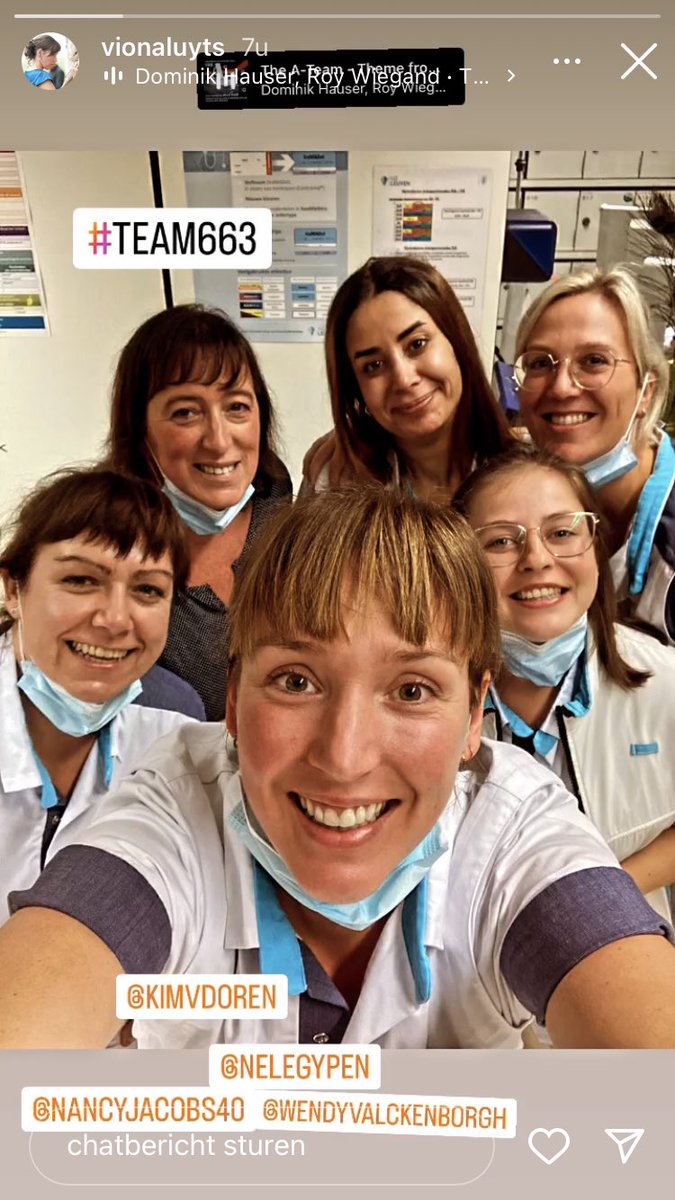 UZLeuvenNursing's tweet photo. Work hard, play hard. Het team van E663 @UZLeuven voegt de daad bij het woord. Wat een topteam! #verpleegkunde #logistiekmedewerkers #zorgkundigen #nursing @luytsviona, adjunct hoofdverpleegkundige https://t.co/sUfrLb9XDa