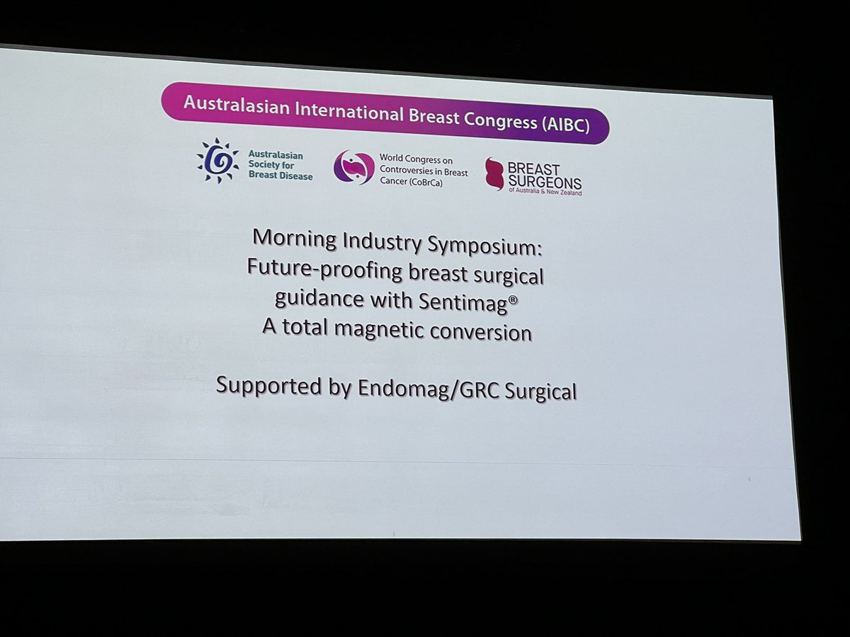 Come to Hall A for the morning’s breakfast session on Future Proofing breast surgical guidance with Sentimag <a href="/endomag/">Endomag, A Hologic Company</a> <a href="/BreastSurgANZ/">BreastSurgANZ</a> <a href="/CoBrCaCongress/">Australasian International Breast Congress (AIBC)</a> #AIBC