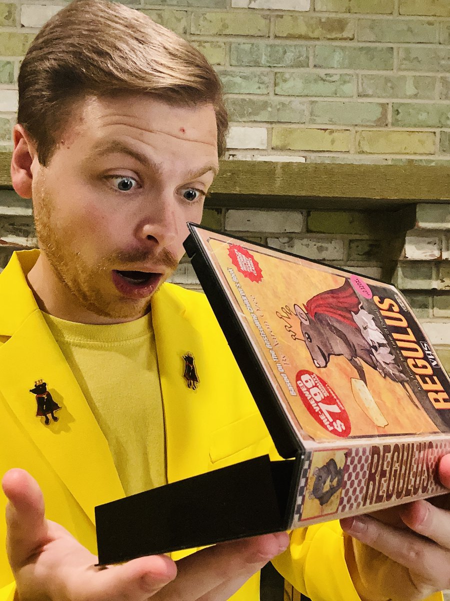 AaronOzee's tweet photo. Thank you, Jim Harris, for using your array of skills to produce such a breathtaking piece of Regulus memorabilia.
Regulus and I are sending you, and your company, Jim Harris Designs, our love and delicious blocks of cheese!
#Regulus #RegulusBook #RegulusMovie #AaronOzee https://t.co/iFzmWrJxxB