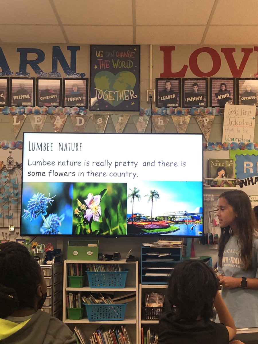 Combs4th's tweet photo. ⁦@CombsCatchUp⁩ ⁦@TheLeaderinMe⁩ ⁦@CentralWCPSS⁩ 4th grade leaders learning and presenting their Culture Collages about North Carolina! https://t.co/4KWX4eaOk2