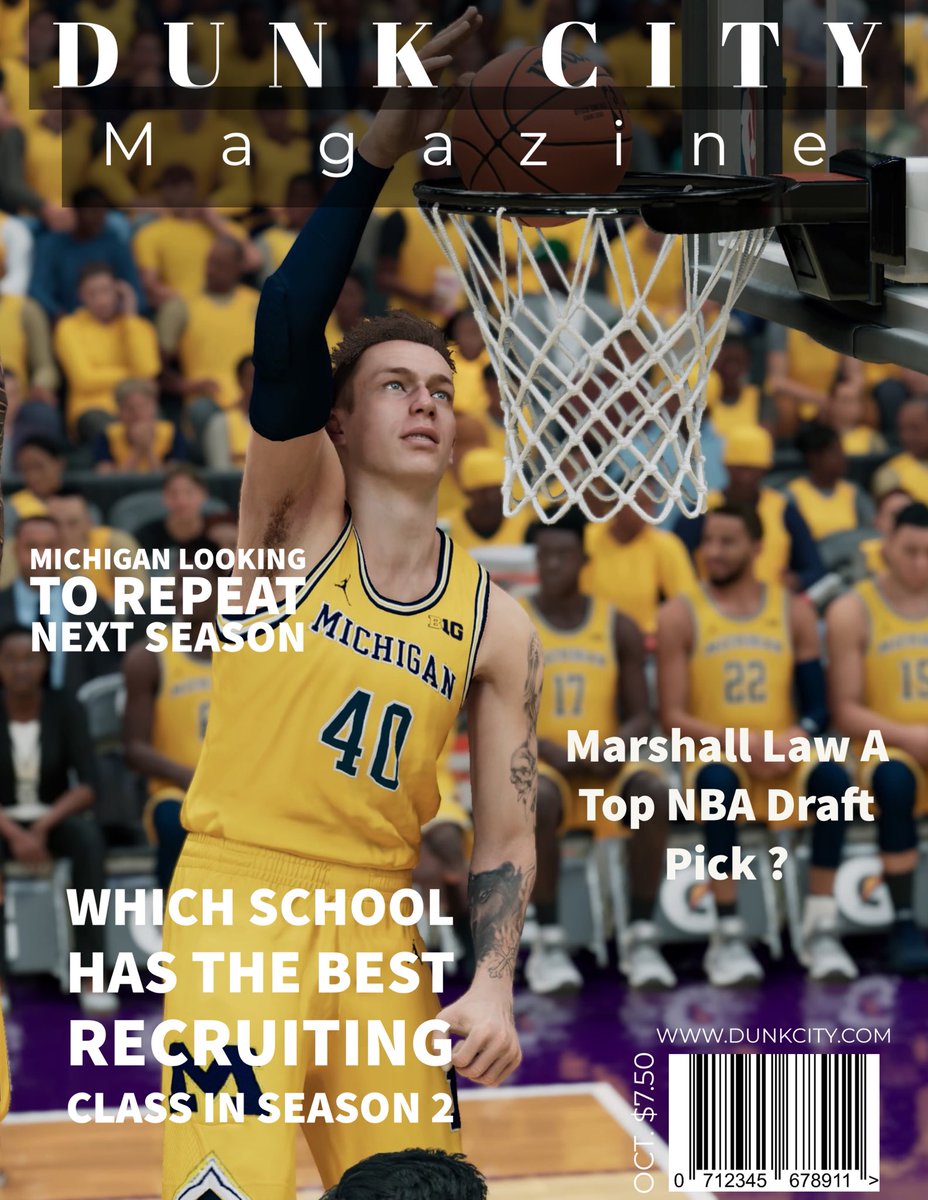 Check Out Dunk City’s Second Issue. Michigan’s Marshall Law Gets The Cover After A Spectacular Undefeated Season. <a href="/SGBA2K/">SGBA</a> #SGBA #DunkCityMagazine