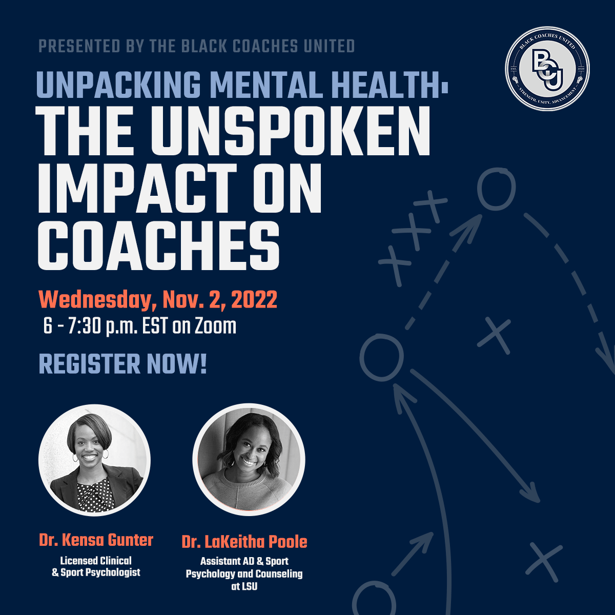 Join our webinar with licensed clinical sports psychologists and counselors. 🏀 

Their advice will allow you to take the time to focus on your needs and practical ways that you can be the best coach for your players and yourself.

Register now! #theBCU

hubs.la/Q01pQR1r0