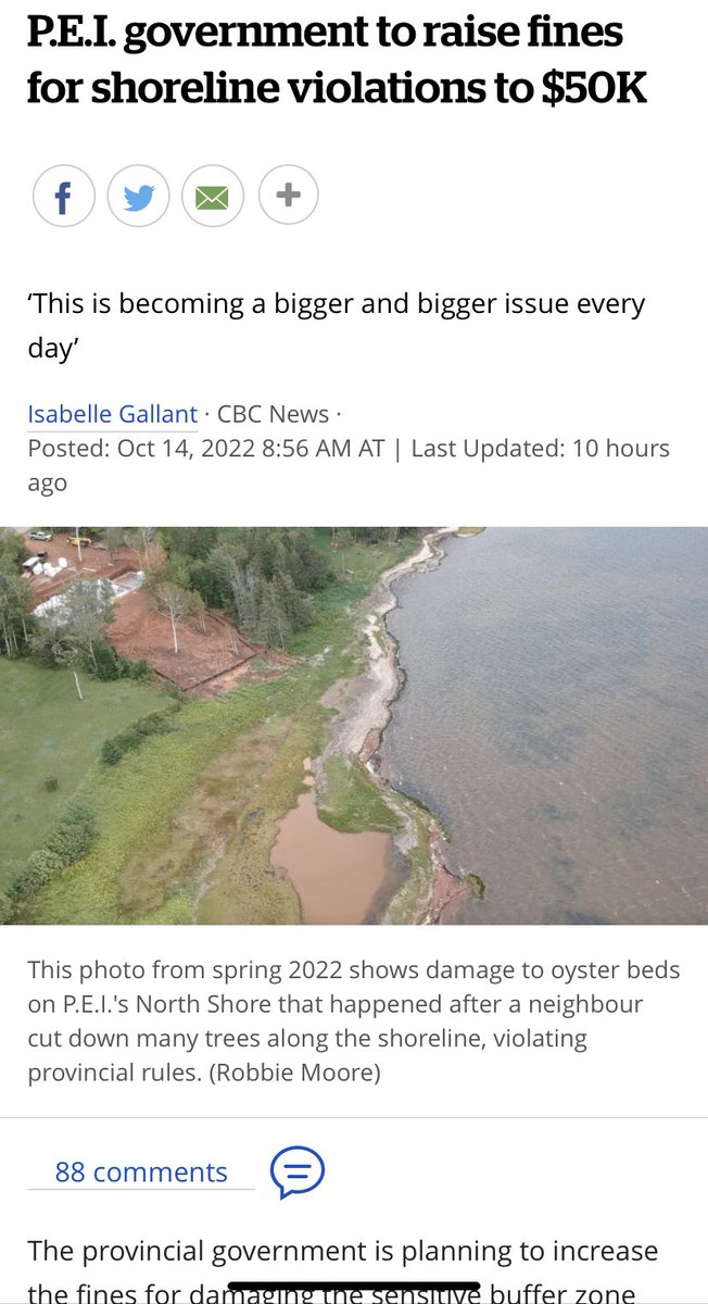 On #pei it’s really who you know. This mansion on the beach gets approved by @infopei but a guy who cuts down trees on his property is in for a heftier fine. #peipoli #cdnpoli