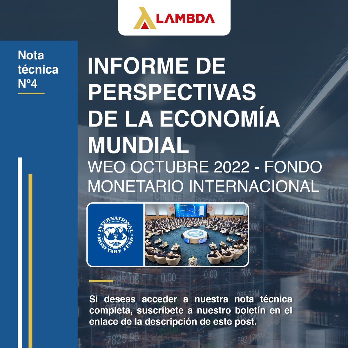 grupolambdaperu's tweet photo. #NotaTécnicoN°4 Informe de perspectivas de la economía mundial - WEO Octubre de 2022.
Hilo 🧵 (1/6) https://t.co/pbMMzJnYvR