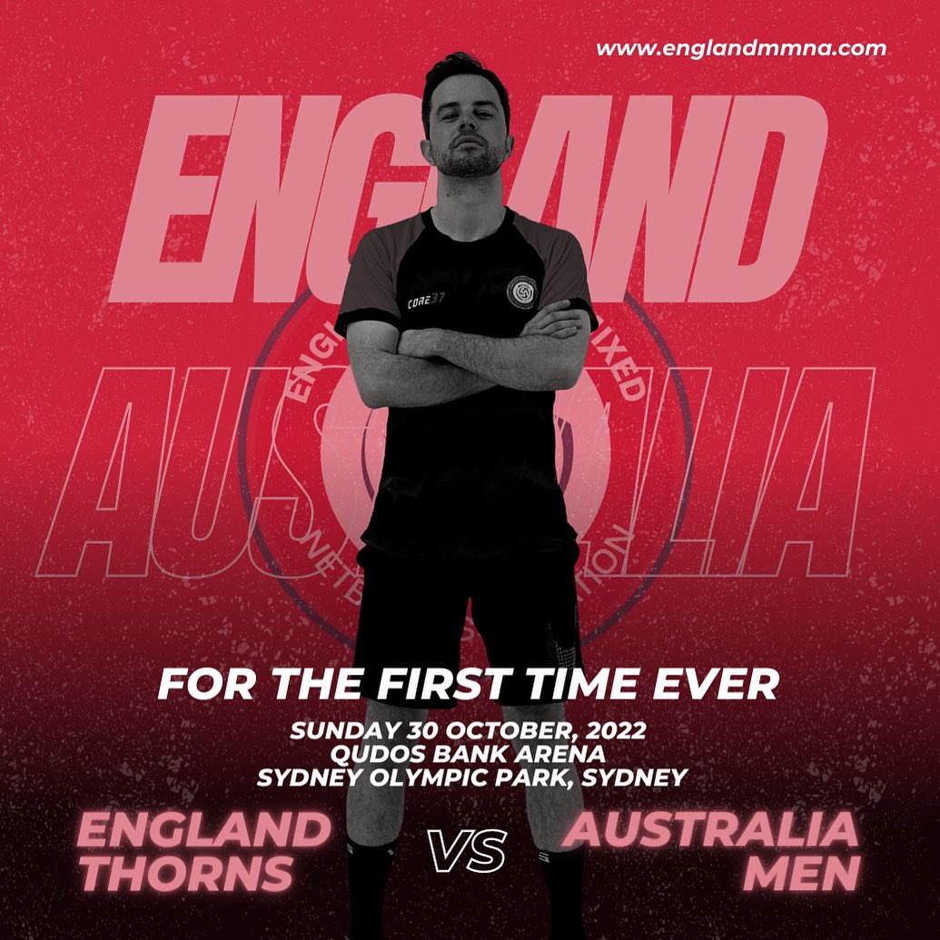 EnglandMMNA's tweet photo. 🥳 FOR THE FIRST TIME EVER. HISTORIC. 🥳

We know you know. We are just so excited! 

The England Thorns 🌹 led by the brilliant @Thom_Boss take on The @ammnamensmixed Men in Sydney!

#netball #netball🏀 #netballforall #emmna #ammna https://t.co/HJ2WJA0Ub6