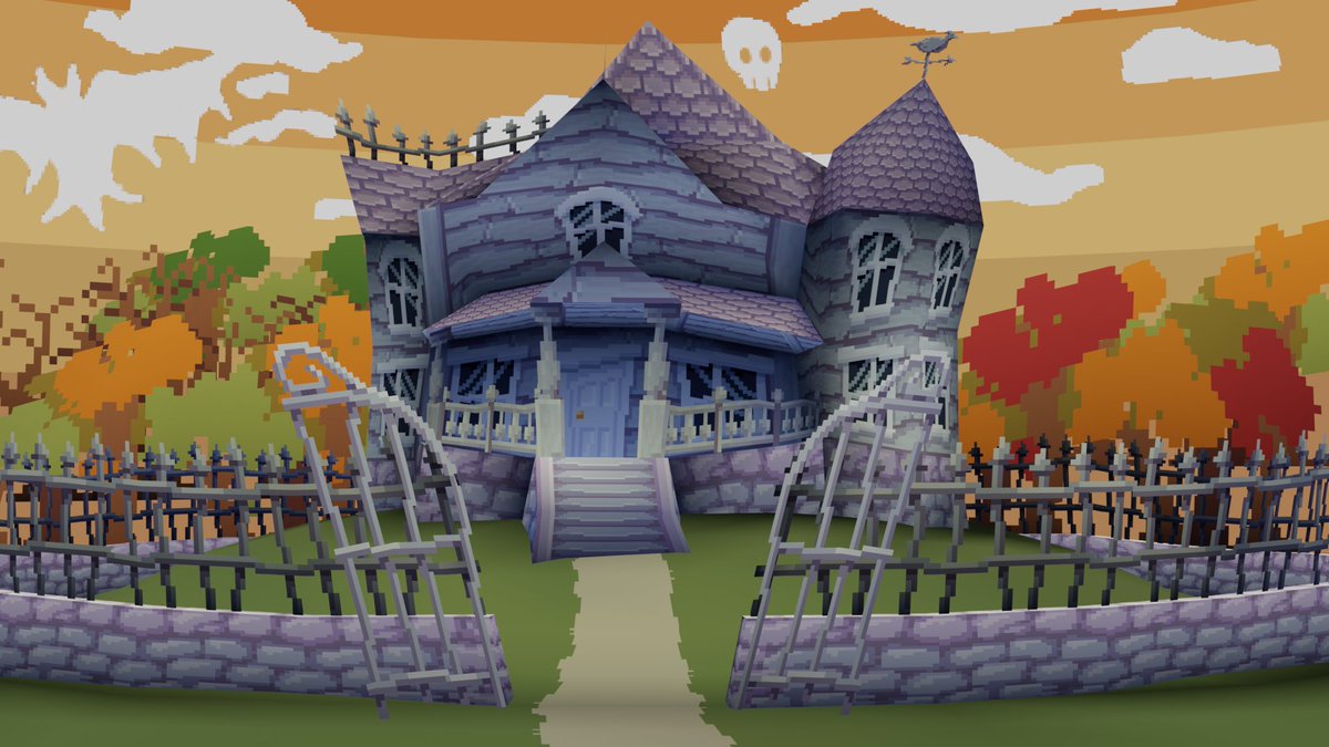 ThreeDeeAlex's tweet image. Feeling pretty good about how these textures are coming out, looking nice and spooky on my house model