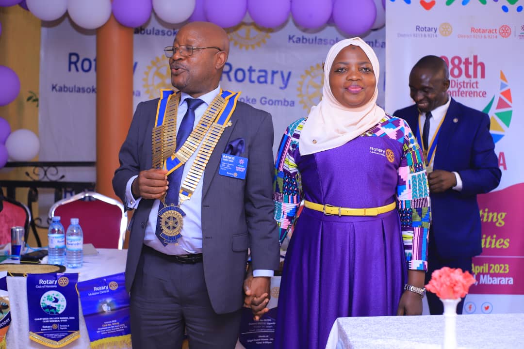 HonMikeSebalu_'s tweet photo. I had the opportunity of inducting 3 new members into the Rotary Club of Kabulasoke during my official visit to the club yesterday.  The club declared itself an enterprising club a position they are ready to promote and defend as well. https://t.co/6dPwczj4Zl