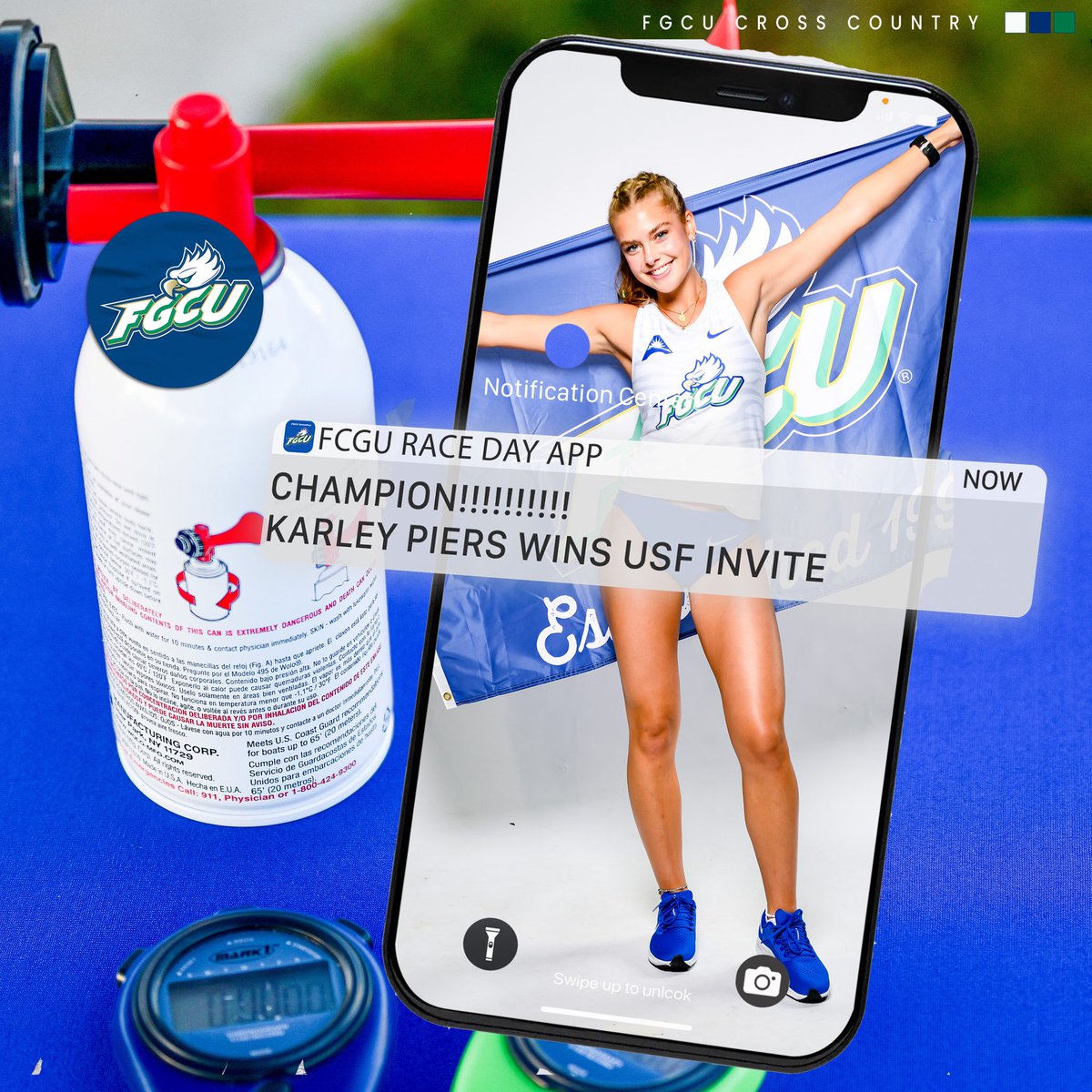 FGCU_XC's tweet photo. WHAT A RACE ‼️
Congratulations to @KarleyPiers on winning the USF Invitational.

#WingsUp 🤙🦅🏃🏼‍♀️ https://t.co/gqx2Gvwpmx