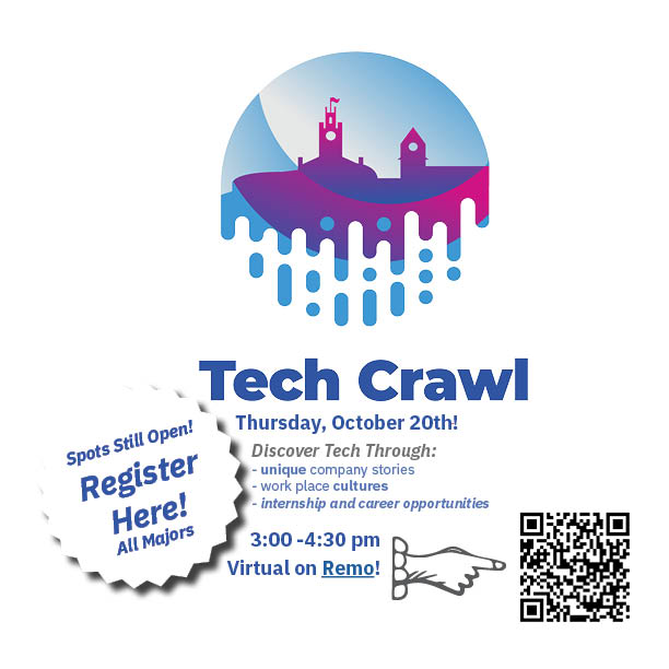 NEC_CLP's tweet image. Here&apos;s what to look forward to!
3:05  Welcome 
3:10  Recruiter interview and resume tips 
3:30  Five minute company chats
4:00  Pop in and visit company &amp;amp; career service tables
Link to register: live.remo.co/e/tech-crawl-n…