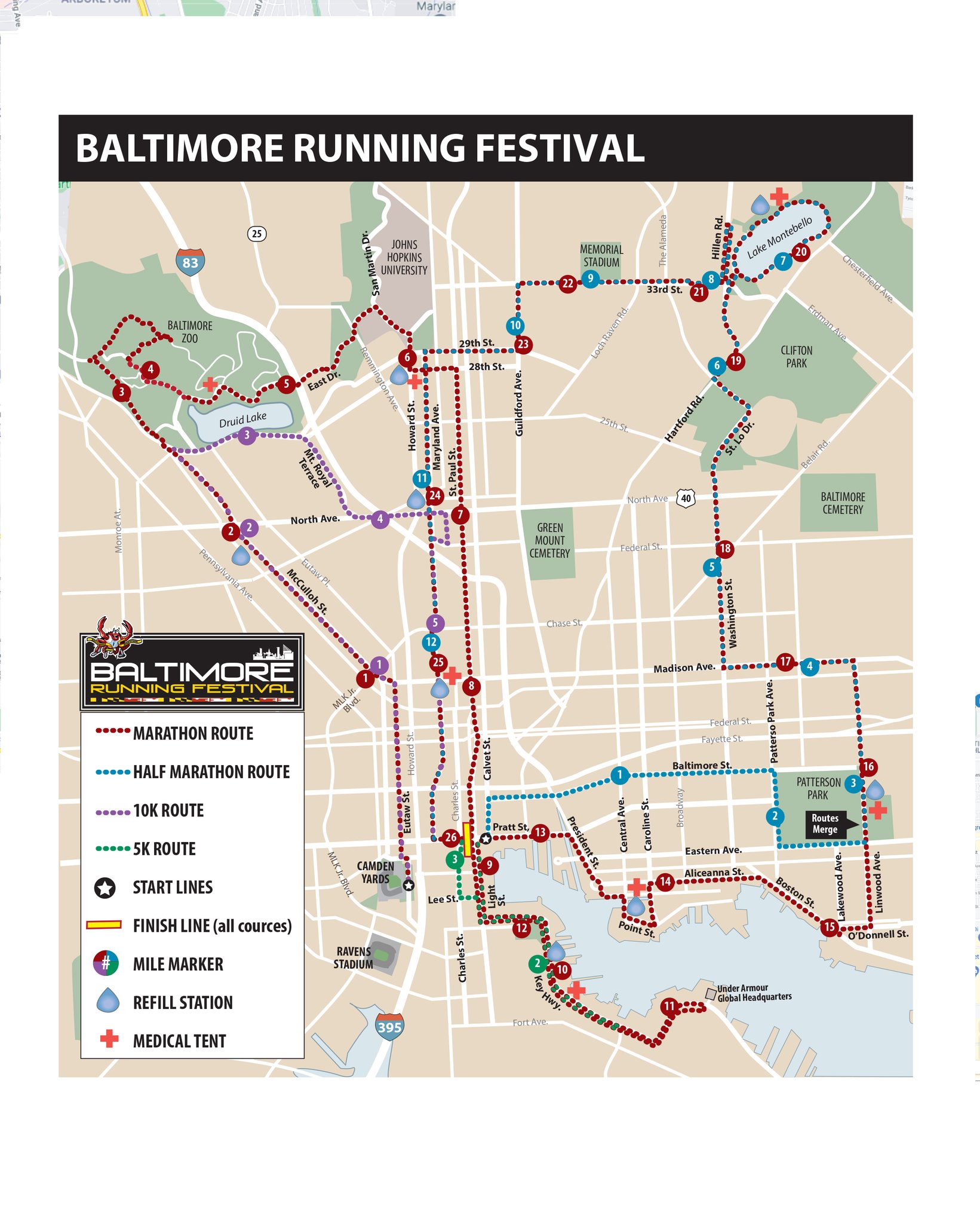Baltimore Running Festival 2025 Road Closures Etty Shanna