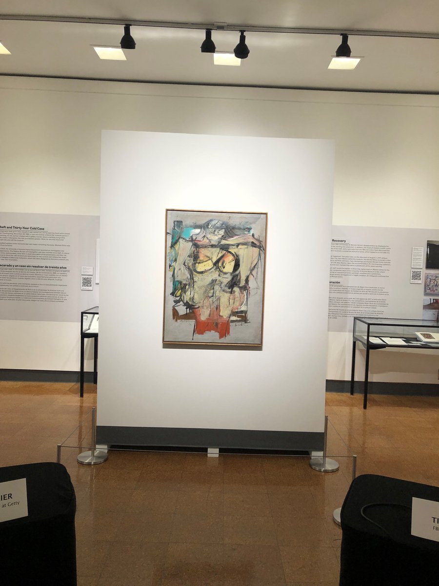 Opening weekend for return of Willem de Kooning's "Woman-Ochre" was a big success at <a href="/UAZMuseumOfArt/">University of Arizona Museum of Art</a>. Nearly 600 people showed up to see painting on opening weekend. Special exhibit runs until May 20, 2023. After, painting will move to upstairs gallery: artmuseum.arizona.edu/events/event/r…