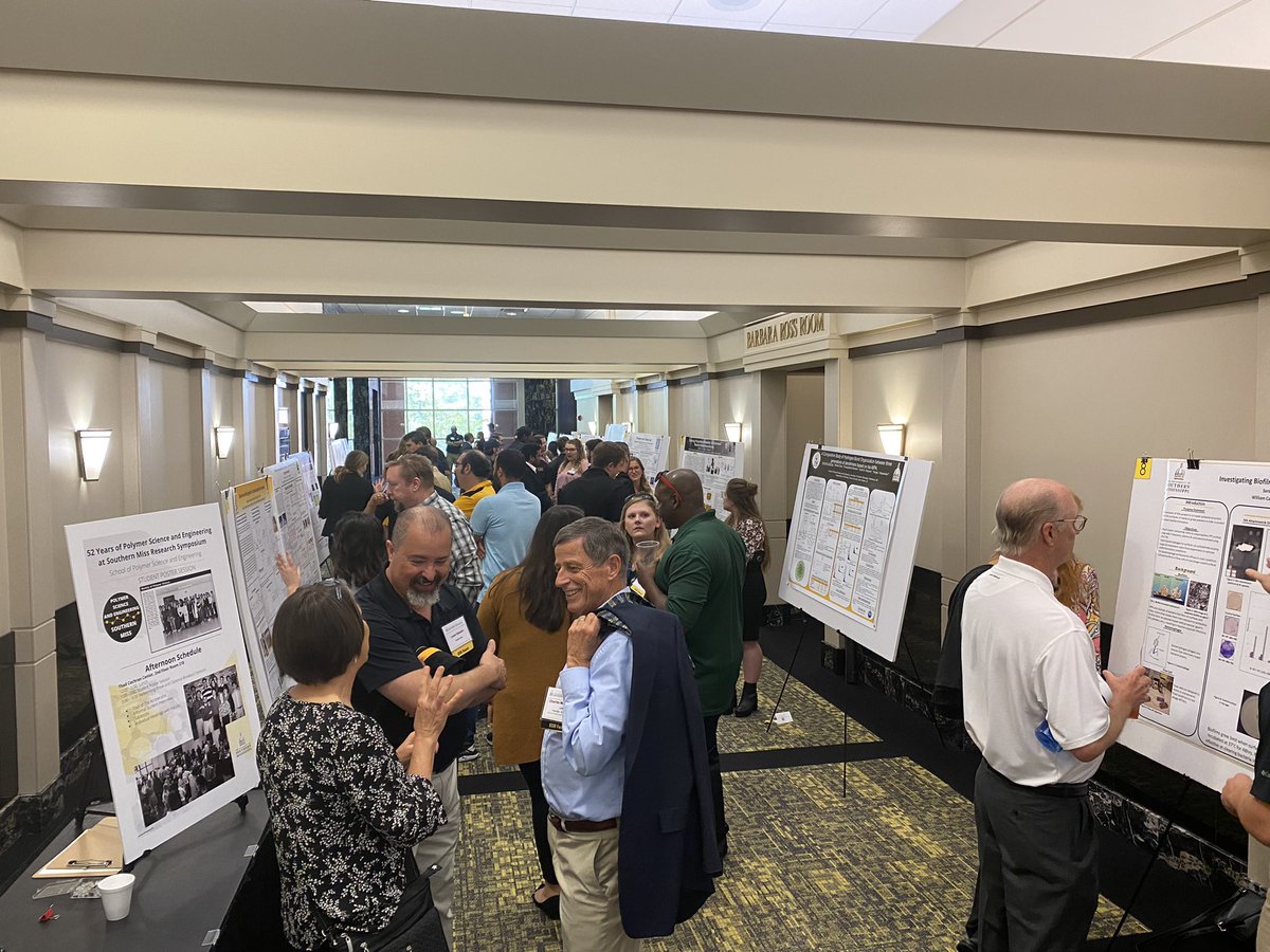 USM_Polymers's tweet photo. We had an outstanding day visiting with SPSE alumni during the “52 Years of Polymer Science &amp; Engineering Research Symposium”. Thanks to our alumni for your dedication to the program and time spent engaging with our current students! https://t.co/5wLfBDsXpF