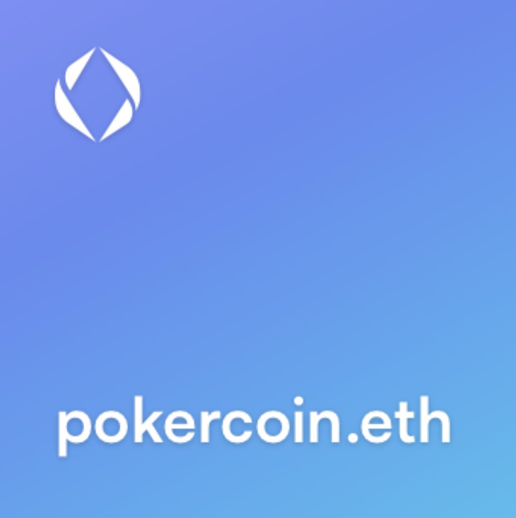 I see all these poker #ens, wen pokercoin??? #ensdomains #poker