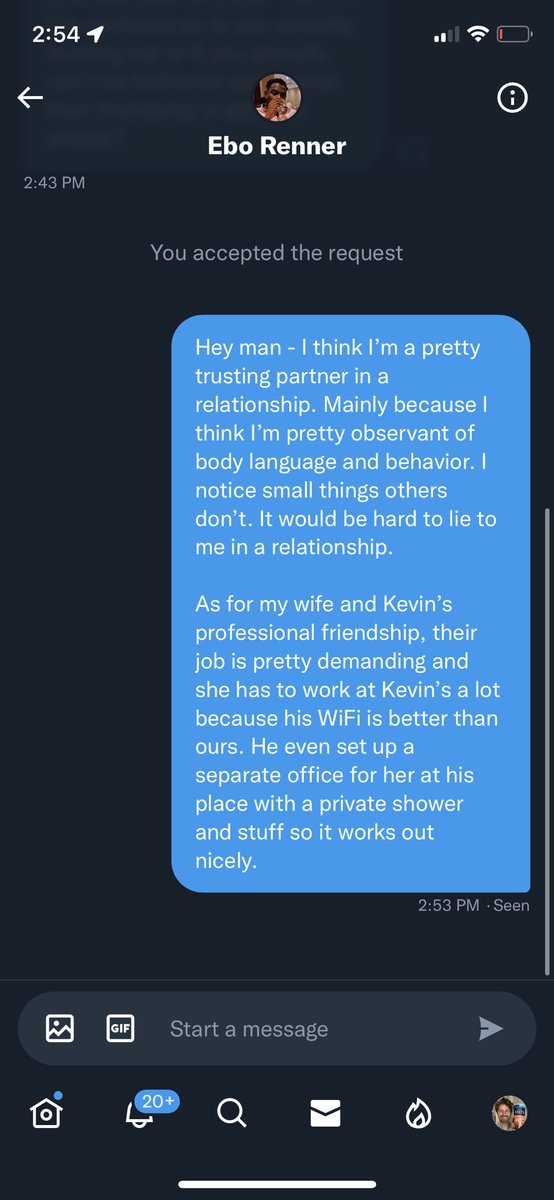 atdanwhite's tweet photo. Lots of DMs about my wife’s coworker Kevin. I’ll try to get to all of them. https://t.co/3rYHmuXKu2