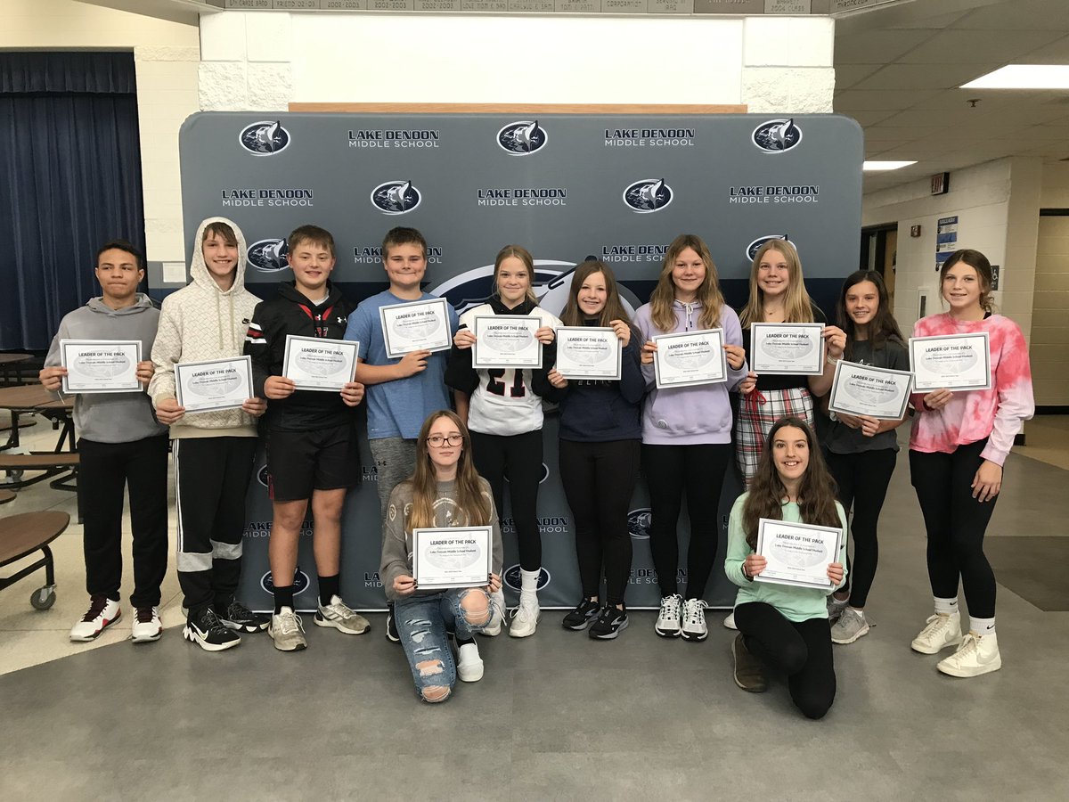 Presenting our 7th and 8th grade Leaders of the Pack! They were recognized for their positive contributions to the school community. Common themes included supporting peers, hard work, positive attitude and respectful toward adults &amp; classmates. #TimberwolfWay